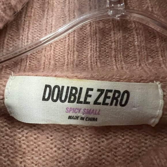 Double Zero Turtleneck Sweater Women's Size Small Pink Knit Hi Low Long Sleeve - Picture 8 of 9